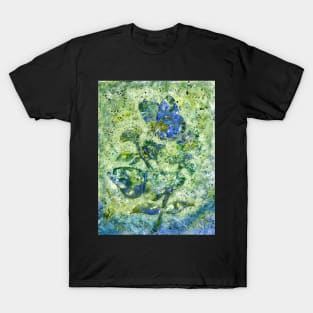 Abstract Butterflies and Plants in Watercolor T-Shirt